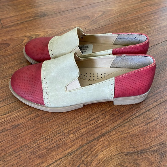 Vintage Classical Leather Oxford Inspired Flat Slip On Shoes Size 39 - Picture 3 of 12